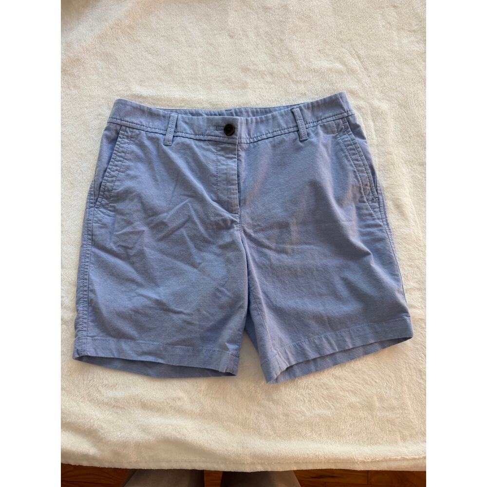 Talbots Relaxed Chino Shorts Nautical Coastal Blue Inseam 6.5 Women's 4